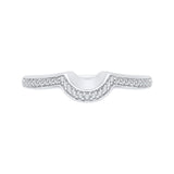 Round Diamond Wedding Band in 14K White Gold