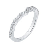 Round Diamond Wedding Band in 14K White Gold