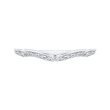Round Diamond Half-Eternity Wedding Band in 14K White Gold