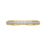 Round Diamond Wedding Band in 14K Two Tone Gold