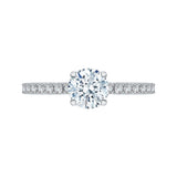 Round Diamond Engagement Ring in 14K White Gold (Semi-Mount)