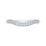 Round Diamond Wedding Band in 14K White Gold