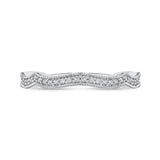 Round Diamond Wedding Band in 14K White Gold