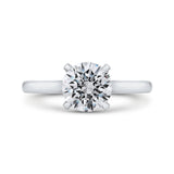 Round Diamond Classic Engagement Ring in 14K White Gold (Semi-Mount)