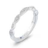 Round Diamond Infinity Wedding Band in 14K White Gold