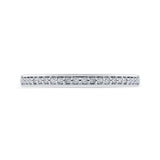 Round Diamond Half-Eternity Wedding Band in 14K White Gold
