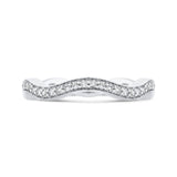Round Diamond Wedding Band in 14K White Gold