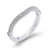 Round Diamond Wedding Band in 14K White Gold