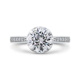 Round Diamond Engagement Ring in 14K White Gold (Semi-Mount)