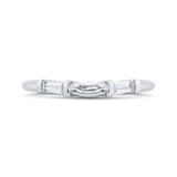 Baguette Cut Diamond Wedding Band in 14K White Gold
