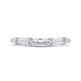 Baguette Cut Diamond Wedding Band in 14K White Gold