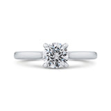 Round Diamond Classic Engagement Ring in 14K White Gold (Semi-Mount)