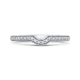 Round Diamond Wedding Band in 14K White Gold