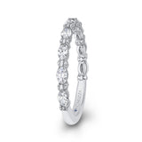 Marquise Cut Diamond Wedding Band in 14K White Gold