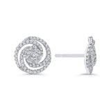 10K White Gold 3/4 Ct Diamond Fashion Earrings in 14K White Gold