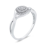 10K White Gold 1/5 Ct Diamond Fashion Ring in 14K White Gold