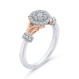 1/4 Ct Diamond Fashion Ring in 10K Two Tone Gold 