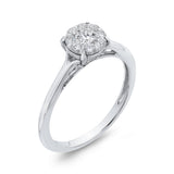 10K White Gold 3/8 Ct Diamond Fashion Ring in 14K White Gold