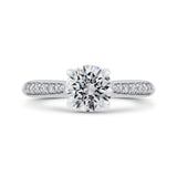 Round Diamond Engagement Ring in 14K White Gold (Semi-Mount)