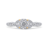 1/2 ct Round Diamond Fashion Ring in 10K Two Tone Gold