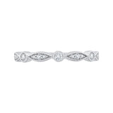 Round Diamond Wedding Band in 14K White Gold
