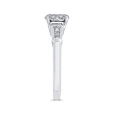 Round Diamond Engagement Ring in 14K White Gold