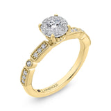 Diamond Engagement Ring in 14K Two Tone Gold