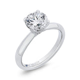 Round Diamond Engagement Ring in 14K White Gold (Semi-Mount)