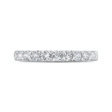 Round Diamond Half-Eternity Wedding Band in 14K White Gold