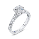 Round Diamond Engagement Ring in 14K White Gold (Semi-Mount)