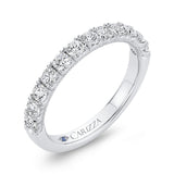 Half-Eternity Round Diamond Wedding Band in 14K White Gold