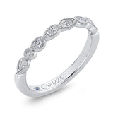 Pear Cut Diamond Wedding Band in 14K White Gold
