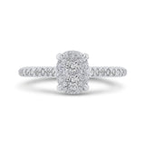 Round Diamond Engagement Ring in 14K White Gold