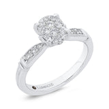 Round Diamond Engagement Ring in 14K White Gold