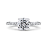 Round Diamond Engagement Ring in 14K White Gold (Semi-Mount)