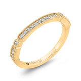 Round Diamond Half-Eternity Wedding Band in 14K Yellow Gold