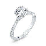 Diamond Engagement Ring in 14K White Gold (Semi-Mount)
