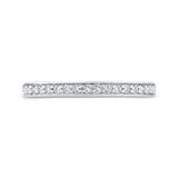 Euro Shank Round Diamond Wedding Band in 14K White Gold