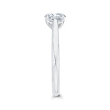 Euro Shank Solitaire Engagement Ring  in 14K White Gold (Semi-Mount)