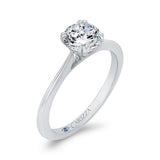 Solitaire Engagement Ring in 14K White Gold (Semi-Mount)