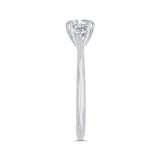 Solitaire Engagement Ring in 14K White Gold (Semi-Mount)