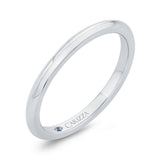 Plain Wedding Band in 14K White Gold