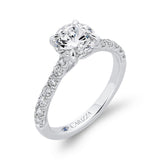 Diamond Engagement Ring in 14K White Gold (Semi-Mount)