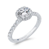 Diamond Engagement Ring in 14K White Gold (Semi-Mount)