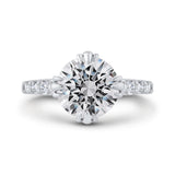 Diamond Engagement Ring in 18K White Gold (Semi-Mount)