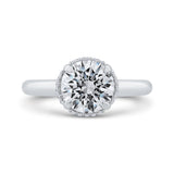 Diamond Engagement Ring in 18K White Gold (Semi-Mount)