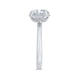 Diamond Engagement Ring in 18K White Gold (Semi-Mount)