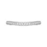 Euro Shank Diamond Wedding Band in 14K White Gold 