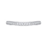 Euro Shank Diamond Wedding Band in 14K White Gold