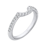 Round Diamond Half-Eternity Wedding Band in 14K White Gold